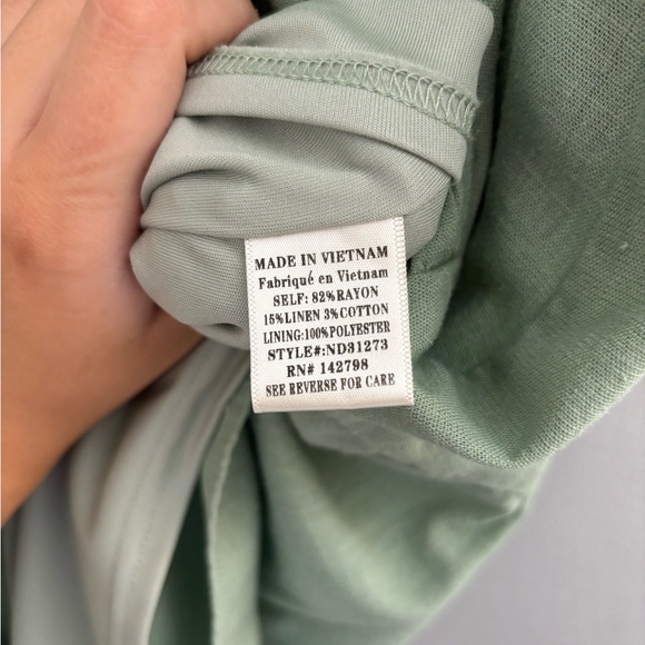 Green Ruffle Sleeve Dress - Picture 4 of 5